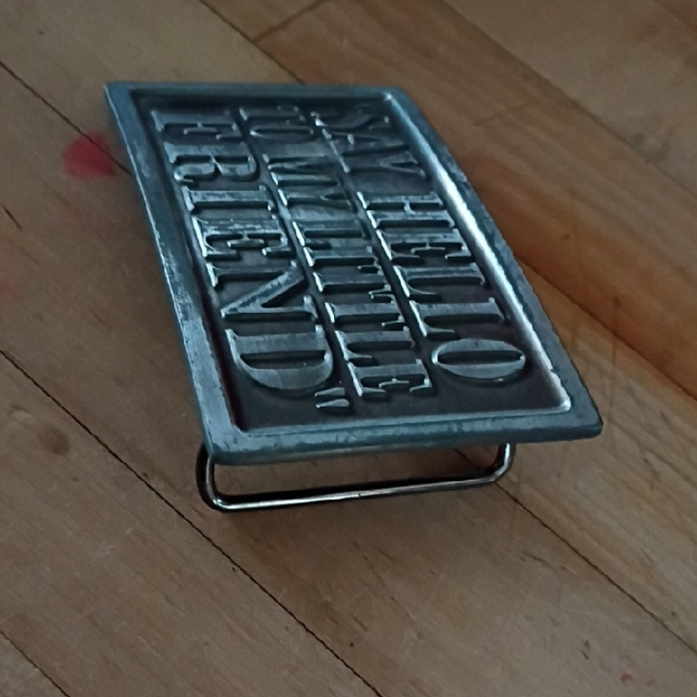 Silver Belt Buckle with Engraving